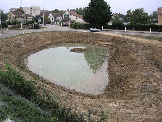 Création de bassin paysager à Joigny